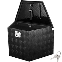 VEVOR Trailer Tongue Box, Aluminum Alloy Diamond Plate Tongue Box Tool Chest, Heavy Duty Trailer Box Storage with Lock and Keys, for Pickup Truck, RV,