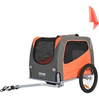 Dog Bike Trailer, Supports up to 30 kg, Pet Cart Bicycle Carrier, Easy Folding Frame with Quick Release Wheels, Universal Bicycle Coupler, Reflectors,