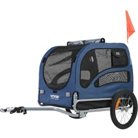 Dog Bike Trailer, Supports up to 45 kg, Pet Cart Bicycle Carrier, Easy Folding Frame with Quick Release Wheels, Universal Bicycle Coupler, Reflectors,
