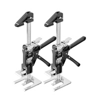 Labor Saving Arm Jack, 2 PCS 200 kg Bearing Capacity, Lifting up to 165 mm, Metal Hand Lifting Jack Tool with Magnetic Level, 2 Adjustment Modes, for 