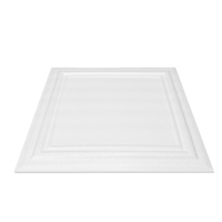 VEVOR Ceiling Tiles, 16-Pack 20 x 20 in, Drop Ceiling Tiles Premium Polystyrene Sheet, Easy Installation/ Cutting Plastic Glue-up Ceiling Tile, Baseme