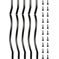 VEVOR Deck Balusters, 51 Pack Metal Deck Spindles, 32.25""x1"" Staircase Baluster with Screws, Iron Deck Railing for Wood and Composite Deck, Stylish 