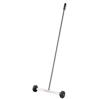 Magnetic Sweeper with Wheels, 15inch Mini Magnetic Sweeper, 8 lbs Capacity, Adjustable Handle, Lightweight Magnetic Pickup Sweeper to Pick Up Nails an