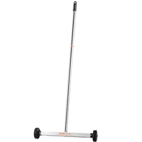 Magnetic Sweeper with Wheels, 17inch Mini Magnetic Sweeper, 10 lbs Capacity, Adjustable Handle, Lightweight Magnetic Pickup Sweeper to Pick Up Nails a