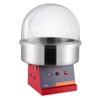 VEVOR Electric Cotton Candy Machine, 1000W Candy Floss Maker, Commercial Cotton Candy Machine with Cover, Stainless Steel Bowl, and Sugar Scoop, Perfe