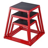 VEVOR Plyometric Jump Boxes, 12/18/24 Inch Plyo Box, Platform and Jumping Agility Box, Anti-Slip Fitness Exercise Step Up Box Set for Home Gym Trainin