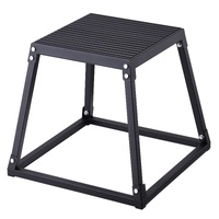 VEVOR Plyometric Jump Box, 18 Inch Plyo Box, Steel Plyometric Platform and Jumping Agility Box, Anti-Slip Fitness Exercise Step Up Box for Home Gym Tr