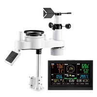 VEVOR 7-in-1 Wi-Fi Weather Station with APP, 190.5 mm VA Display, Wireless Solar Powered Outdoor Sensor, Rain Gauge, Indoor Outdoor for Weather Foreca