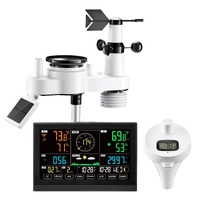 VEVOR 7-in-1 Wi-Fi Weather Station with APP, 190.5 mm Display, Wireless Solar Powered Outdoor Sensor, with Pool Thermometer, Rain Gauge, Indoor Outdoo