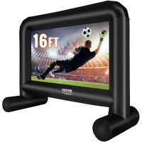 VEVOR Inflatable Movie Screen, 16 FT Inflatable Projector Screen for Outside with Blower and Carrying Bag, Front/Rear Projection, Oxford Fabric Blow U