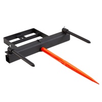VEVOR 39" Hay Spear, Bale Spears 726kg Loading Capacity, Skid Steer Loader Tractor Bucket Attachment with 2pcs 17.5" Stabilizer Spears and 60" Chain, 