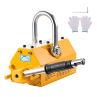 VEVOR Permanent Magnetic Lifter, 600 kg Pulling Capacity, Heavy Duty N42 Neodymium Lifting Magnet with Release Handle and Steel Hook, Used in Shop Cra