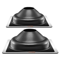 VEVOR 2 Pcs Metal Roof Pipe Flashing Boots Fit 170-355 mm Pipe High Temp EDPM