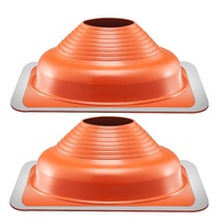 VEVOR 2 Pcs Metal Roof Pipe Flashing Boot Fit 160-300 mm Pipe High Temp Silicone