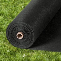 VEVOR Driveway Fabric, 1*50m Non Woven Geotextile Fabric, Heavy Duty Garden Weed Barrier Fabric, 4.43OZ Landscape Fabric, French Drains Drainage Fabri