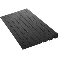 VEVOR Rubber Threshold Ramp, 7.62 cm Rise Threshold Ramp Doorway, 3 Channels Cord Cover Rubber Solid Threshold Ramp, Rubber Angled Entry Rated 997.9 k