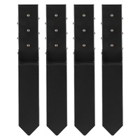 VEVOR Fence Post Anchor Repair Kit, 4 Pack Inner Diameter 8.9x8.9 cm Heavy Duty Steel Fence Post Support Stakes, Anchor Ground Spike for Repair Tilted
