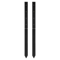VEVOR Fence Post Anchor Repair Kit, 2 Pack Inner Diameter 5 x5 cm Heavy Duty Steel Fence Post Support Stakes, Anchor Ground Spike for Repair Tilted, B