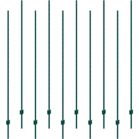 VEVOR 7 Feet Fence Post, 10 Pack U-Channel Heavy Duty Metal Fence Posts, Sturdy Steel Fence Stakes for Garden Yard, Lawn, Farms and Outdoor Wire Fenci