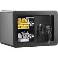 VEVOR Safe, 0.5 Cubic Feet Home Safe, Steel Security Safe with Digital Keypad and 2 Keys, Wall-Mounted Cabinet Safe Protect Cash, Gold, Jewelry, Docum