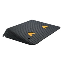 VEVOR Upgraded Rubber Threshold Ramp, 10.2 cm Rise Door Ramp with 1 Channel, Natural Rubber Car Ramp with Non-Slip Textured Surface, 15 tons Load Capa