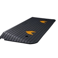 Upgraded Rubber Threshold Ramp, 3.8 cm Rise Wheelchair Ramp Doorway, Natural Curb Ramp Rated 15 tons Load Capacity, Non-Slip Textured Surface Rubber C