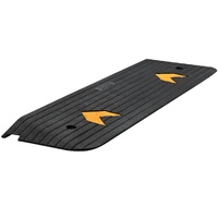 VEVOR Upgraded Rubber Threshold Ramp, 2.5 cm Rise Wheelchair Ramp Doorway, Natural Curb Ramp Rated 15 tons Load Capacity, Non-Slip Textured Surface Ru