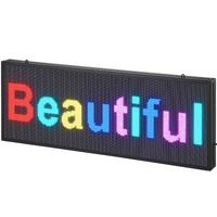 VEVOR Programmable LED Sign, P10 Full Color LED Scrolling Panel, DIY Custom Text Animation Pattern Display Board, WIFI USB Control Message Shop Sign f