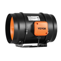 VEVOR Inline Duct Fan, 203.2mm 506.2 CFM with Temperature Humidity Controller, Quiet EC-motor Ventilation Exhaust Fan for Cooling Booster, Grow Tents,
