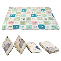 VEVOR Baby Play Mat, 71""x79"" Extra Large Baby Crawling Mat, Non-Slip One-Piece Foam Baby Playmat, Foldable Reversible Floor Mat with Travel Bag, Wat