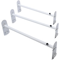 VEVOR Van Roof Ladder Rack, 3 Bars Alloy Steel Roof Racks, 750 LBS Capacity Rain-Gutter Roof Rack, Adjustable Length 40.2" to 74.8", Van Ladder Rack C
