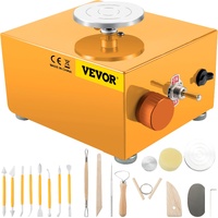 VEVOR Mini Pottery Wheel, 30W 0-2000 RPM Ceramic Wheel, Adjustable Speed DIY Clay Machines, Electric Sculpting Kits with 3 Turntables Trays and 16pcs 