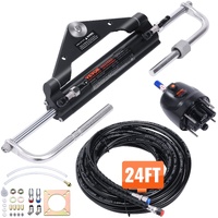 VEVOR Hydraulic Outboard Steering Kit, 150HP, Marine Boat Hydraulic Steering System, with Helm Pump Two-Way Lock Cylinder and 24 Feet Hydraulic Steeri
