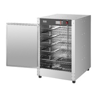 Hot Box Food Warmer, 5-Tier Concession Warmer with Water Tray, 5 Pans, Single-door and Adjustable Shelves, Stainless Steel Food Warmer Cabinet, Ideal 