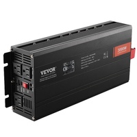VEVOR Modified Sine Wave Inverter, 3000Watt, DC 12V to AC 230V LCD Display Power Inverter with 3 AC Outlets 2 USB Port 1 Type-C Port 10 Spare Fuses, f