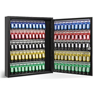 VEVOR 100-Key Cabinet, Key Lock Box with Adjustable Racks, Security Key Storage Box Steel, Key Organizer with 100 Colorful Key Tags and 2 Record Cards