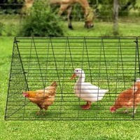 VEVOR Chicken Tunnels, 729 x 200 x 61.5cm(LxWxH) Chicken Tunnels for Yard, Portable Chicken Tunnels for Outside with Corner Frames, 2 Sets, Suitable f