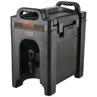VEVOR Insulated Beverage Dispenser, 9.5 L, Food-grade LDPE Hot and Cold Beverage Server, Thermal Drink Dispenser Cooler with 23 mm PU Layer Two-Stage 