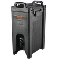 Insulated Beverage Dispenser, 18.9 L, Food-grade LDPE Hot and Cold Beverage Server, Thermal Drink Dispenser Cooler with 23 mm PU Layer Two-Stage Fauce
