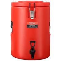 VEVOR Stainless Steel Insulated Beverage Dispenser, 17.2 Liter, Thermal Hot and Cold Drink Server Dispenser with Spigot Handle, Food-grade for Hot Tea