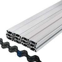 VEVOR Spring Wire and Lock Channel, 2m Spring Lock & U-Channel Bundle for Greenhouse, 50 Packs PE Coated Spring Wire & Aluminum Alloy Channel, Plastic