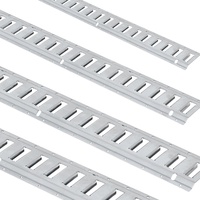 VEVOR E Track Tie-Down Rail Kit, 24PCS 1524 mm E-Tracks Set Includes 8 Steel Rails & 8 O-Rings & 8 Tie-Offs with D-Ring, Versatile Trailer Securing Ac