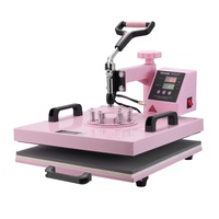 VEVOR Heat Press Machine, 15 x 15 inch, 5 in 1 Heat Transfer Machine with 30 oz Tumbler Press, 360° Swing Away T-Shirt Pressing, Digital Precise Contr