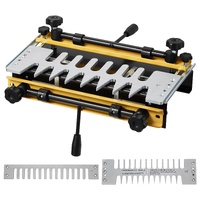 VEVOR Dovetail Jig, 310 mm Width, Dove Tailing Router Jigs with 4 Router Bits & 6 Templates, Precise Alignment Dove Tail Jig, Mortise and Tenon Woodwo