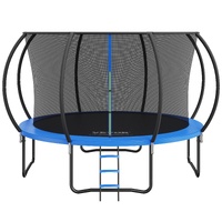 VEVOR 3.66m Trampoline, 181 kg Trampoline with Enclosure Net, Ladder, and Curved Pole, Heavy Duty Trampoline with Jumping Mat and Spring Cover Padding