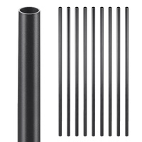 VEVOR Staircase Balusters 101 Pack, 32 In Aluminum Stair Balusters, 3/4 In Water-Proof Round Metal Spindle Railing, Hollow Deck Railing with Rail Caps