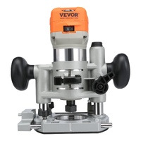 VEVOR Wood Router, 1.25HP 800W, Compact Wood Trimmer Router Combo Tool with Plunge and Fixed Base, 30000RPM 6 Variable Speeds, with 1/4'' & 5/16'' Col