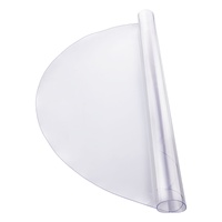 VEVOR Plastic Table Cover, 48 x 48 Inch 2.0 mm Thick Clear Table Protector, Round PVC Desk Mat, Waterproof & Easy Cleaning Desk Pad Tablecloth, for Of