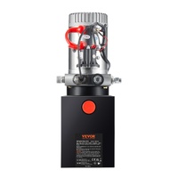 VEVOR Hydraulic Pump, 4 Quart Hydraulic Power Unit, Single Acting Dump Trailer Pump, 0.91 GPM Flow Rate, 3200 PSI Max Relief Pressure, DC 12V Hydrauli