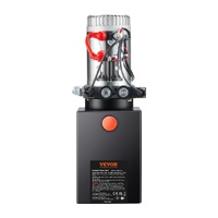 Hydraulic Pump, 10 Quart Hydraulic Power Unit, Double Acting Dump Trailer Pump, 0.91 GPM Flow Rate, 3200 PSI Max Relief Pressure, DC 12V Hydraulic Pum